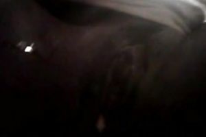 Nasty ebon slut with bawdy pussy masturbates on closeup movie scene