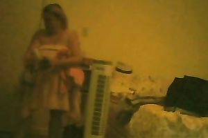 My horny big beautiful woman amateur wife changes her clothing in a bedroom