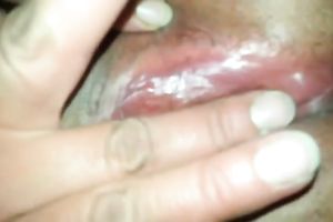 My wife's moist shaved cum-hole is tickled in steamy close-up vid