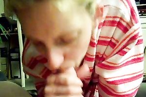 My cute golden-haired girlfriend gives me head which is more excellent than no thing