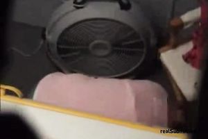 Skinny brunette hair non-professional sweetheart spied with camera in the dressing room