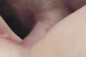 My bulky pecker penetrates creamy bald cunt of my glamorous slutwife