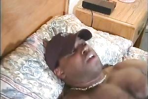 Magnificent dark slut group-fucked hard by a large dark chap