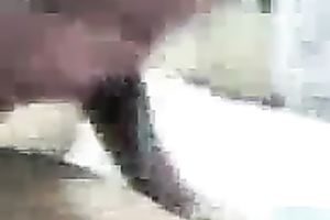 Dirty-minded short haired pale brunette hair provides my buddy with BJ