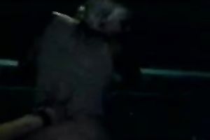 Banging a pretty college wench on the balcony from behind