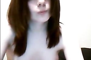 Skinny sexy transsexual looks like a shy college Married slut on webcam