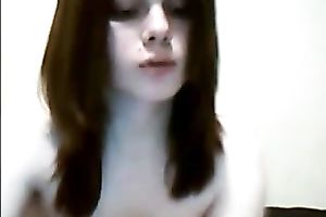 Skinny sexy transsexual looks like a shy college Married slut on webcam
