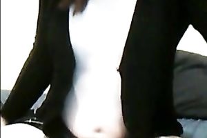 Skinny sexy transsexual looks like a shy college Married slut on webcam