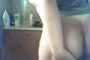 Ardent dilettante breasty cam floozy showed off her quite nice bra buddies