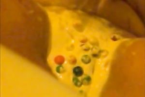 The soaked fantasy of foot fetish and my large dark cunt