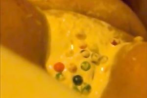 The soaked fantasy of foot fetish and my large dark cunt