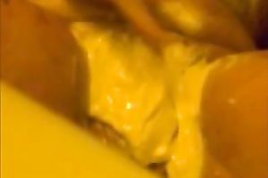 The soaked fantasy of foot fetish and my large dark cunt