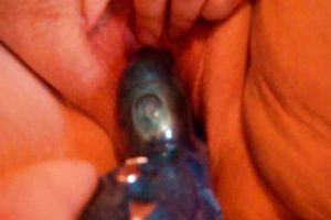 New blue vibrator makes my big beautiful woman bitch's chubby cookie shake and tremble