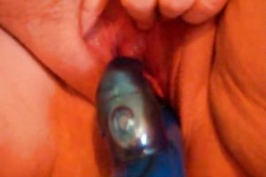 New blue vibrator makes my big beautiful woman bitch's chubby cookie shake and tremble