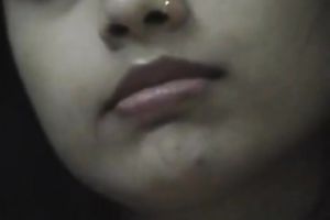 Sucking my enjoyable Indian wife's natural scoops during the time that filming it