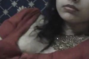Sucking my enjoyable Indian wife's natural scoops during the time that filming it