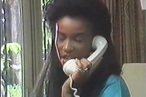 Chocolate chick got her muff group-fucked indeed hard by her ally