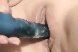 I filmed myself playing with my beloved large dildo