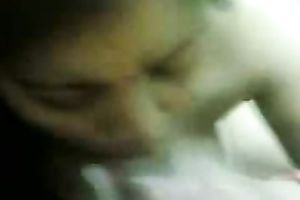 Slutty non-professional nympho got busy with engulfing her BF's dong