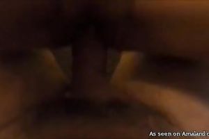 Pale skin white cougar in the mask eats dick and rides it