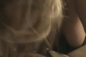 My bosomy light-haired hottie gets moutful of sticky spunk