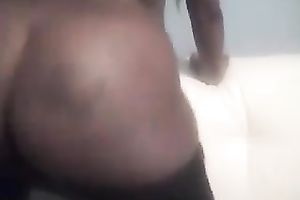 Ebony sweetheart loved to twerk that chunky butt in her bedroom