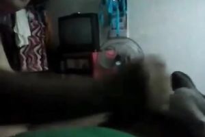 Torrid glad non-professional horny white wife was jerking off her man on camera