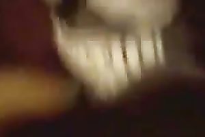 My pale lascivious large bottomed black cock sluts is caught riding powerful dark jock at home