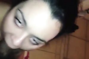 Sloppy cum longing latin babe dark brown giving unfathomable head