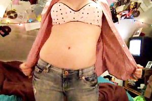 Petite college legal age teenager hottie getting stripped on livecam