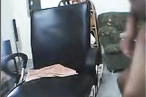 Horny stud bent over his girlfriend in front of livecam