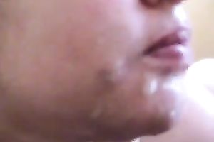 Slutty big beautiful woman office white bitch sucks my massive dark cock with enjoyment