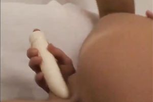 Sultry redhead horny white wife masturbates on web camera for her hubby