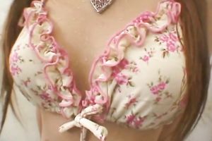 Having joy with the shower head and playing with her muff