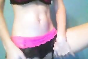 Hot hottie slamming figure dancing provocatively for livecam for me