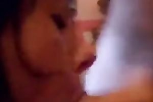 Raven haired British hooker was jacking off and engulfing friend's pecker