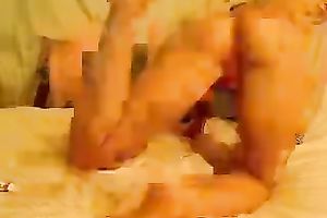 My suggestive ex GF pokes her constricted ass aperture with her recent sex tool