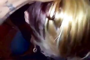 Sexy blond doxy engulfing my dong deepthroat in POV
