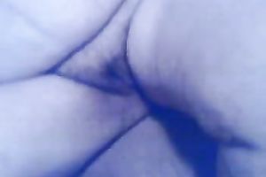 Chubby older lady in her sofa with a wang in her throat