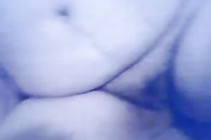 Chubby older lady in her sofa with a wang in her throat