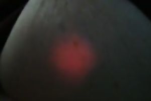 Mature neighbor playing with large firm teats intensively