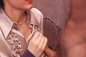 My Russian coed gives me a cook jerking in my baths