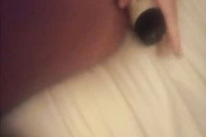 Sweet suntanned dark brown legal age teenager chick takes off her panties