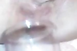 Blob slit of my non-professional milf wife filmed on webcam closeup