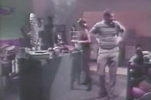 Horny and hawt wench in hawt underware with chap on the sofa