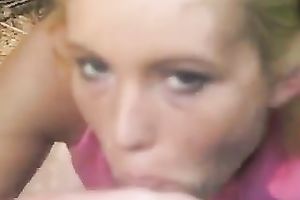 Dirty harlot gives desirous oral-job on a pov livecam