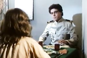 Brunette classic whore gives head and rides on her fuck ally