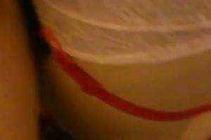 My slutty wife in red stuff loves when my ramrod permeates her lazily