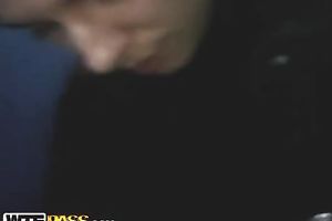 Horny white legal age teenager Lory gives blowjob in public shitter