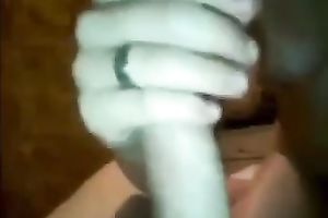 Skinny slut from Essex sucks my engorged cock like a boss